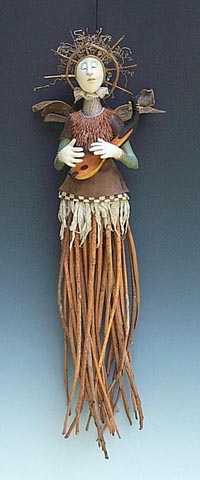 Sumac Angel w Gourd Harp copyright 2002 Akira Studios all rights reserved